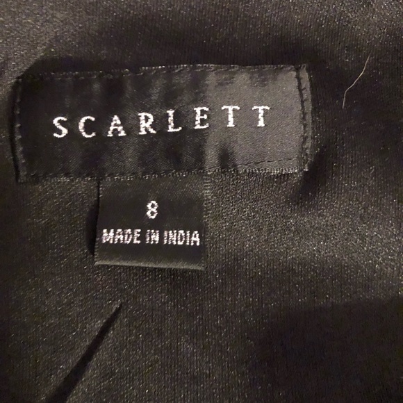 Scarlett, Black Sleeveless, Embellished Chiffon, cocktail Dress, SZ 08 - Picture 12 of 16
